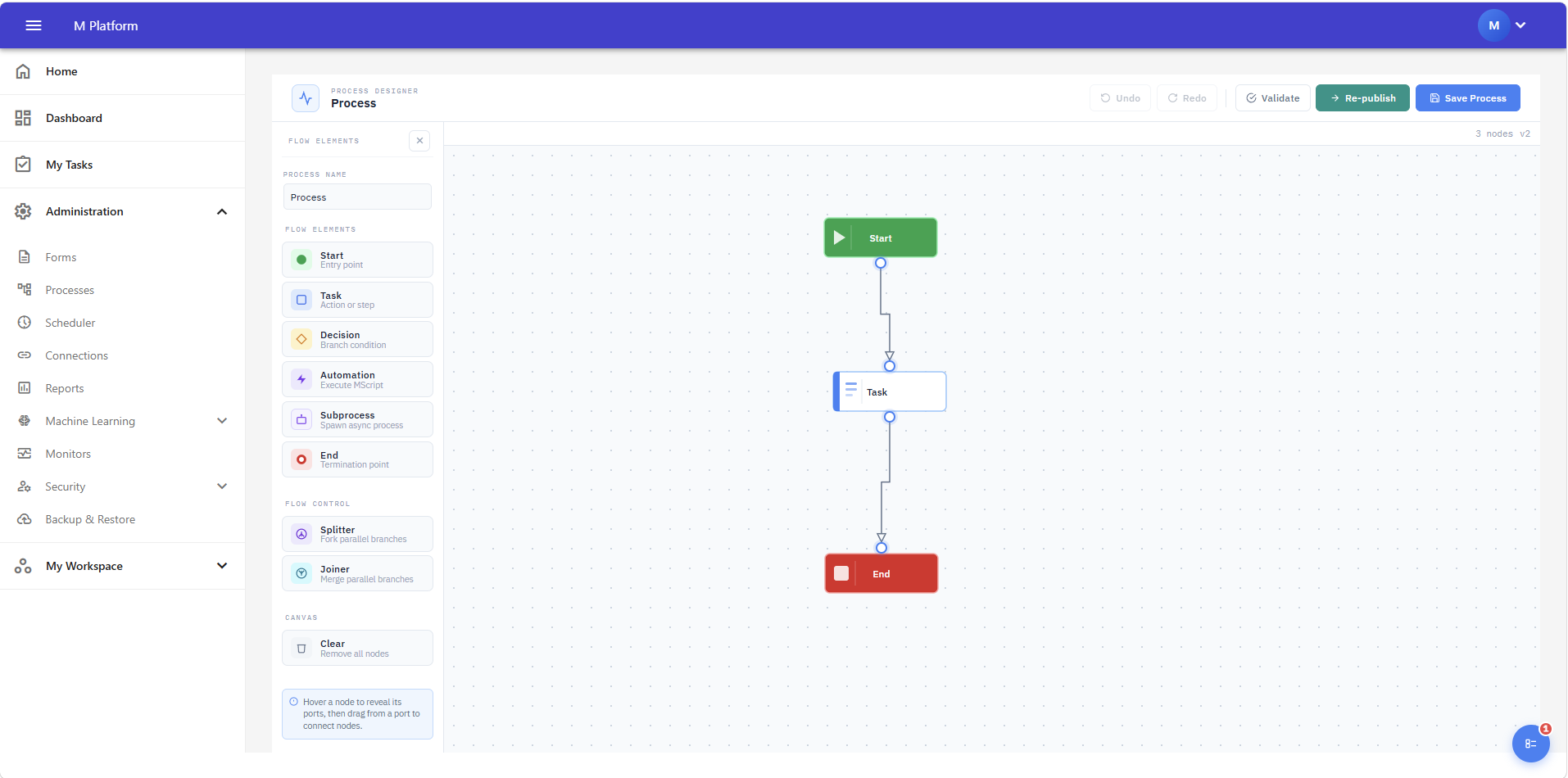 Processes module screenshot